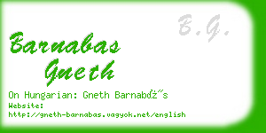 barnabas gneth business card